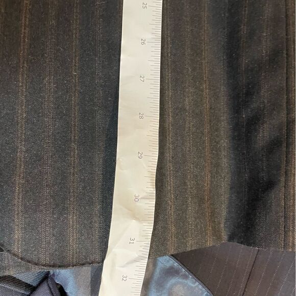 Ermenegildo Zegna Roma Cashmere Wool Black Brown 3-Button Blazer 48R Striped - Picture 11 of 15